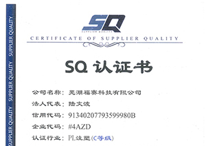 SQ-Mark（Injection） Certificate